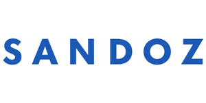 sandoz logo in blue writing